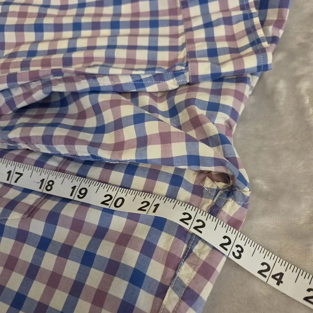 J. Crew Plaid Cotton Long Sleeve Button Down Shirt Men's Size LARGE
